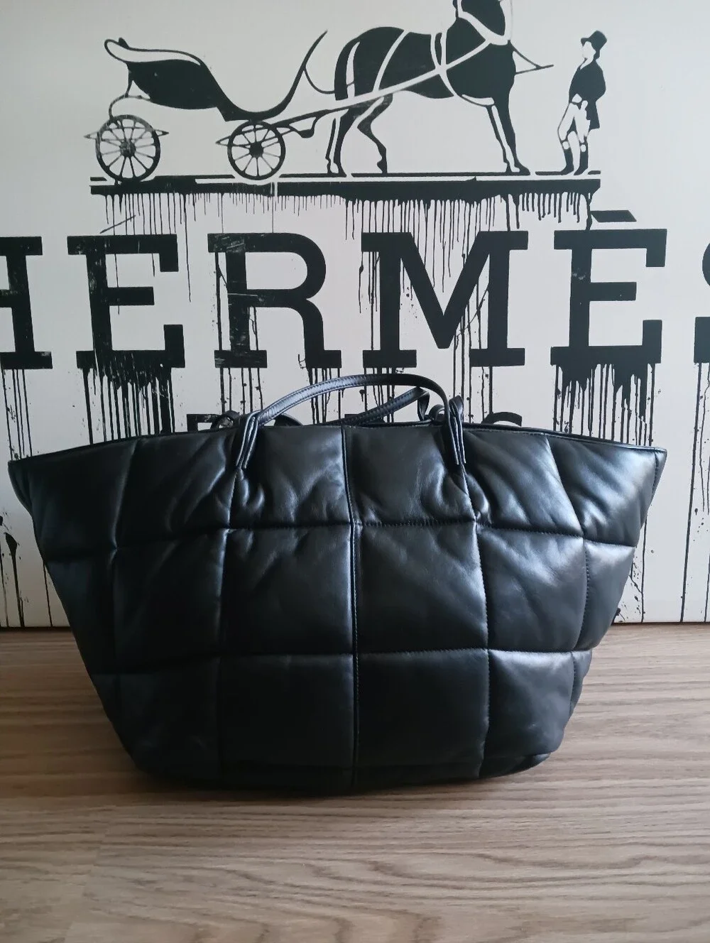 Allsaints Madeline Quilted Puffer Tote ,shoulder Bag - Black
